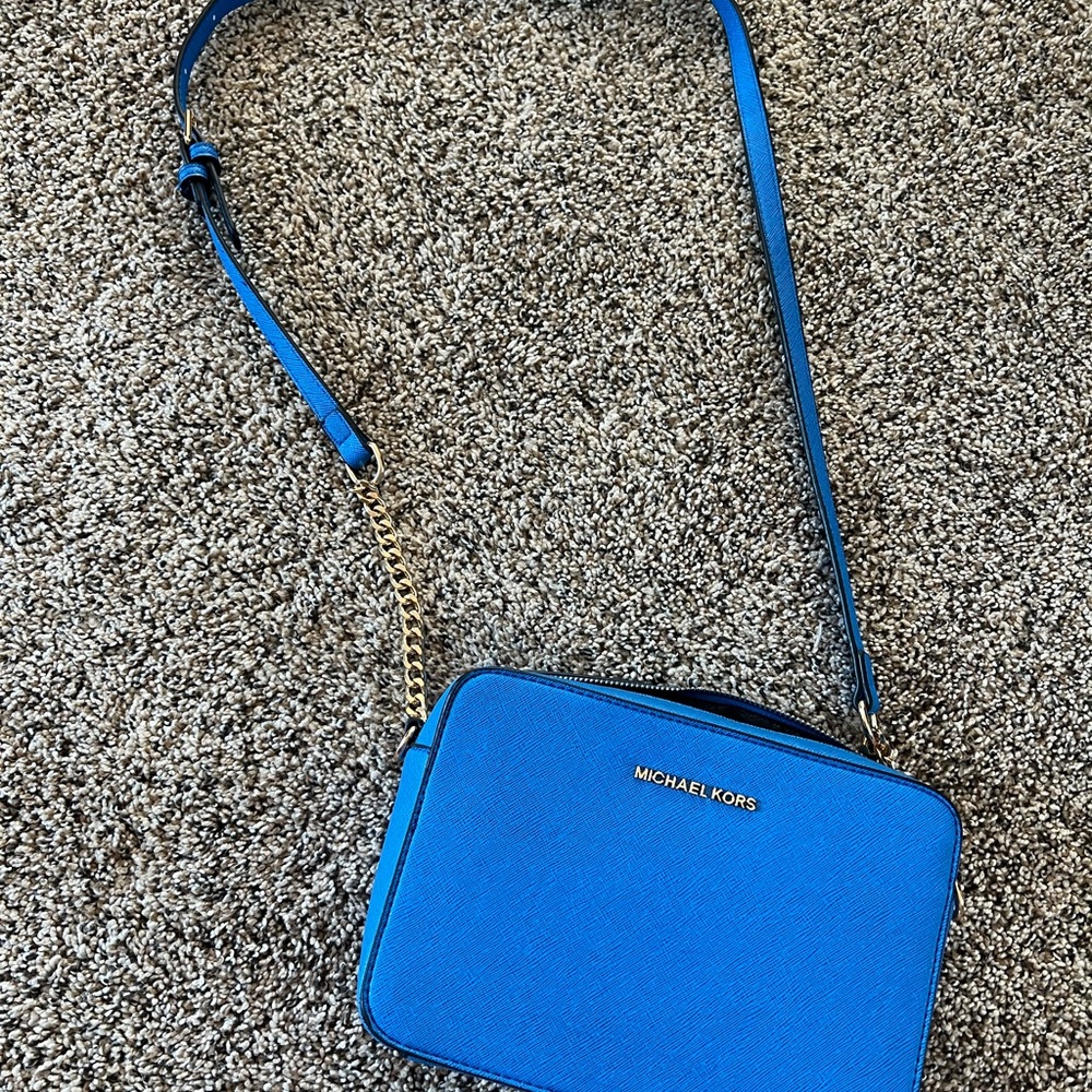 Royal blue Michael kors purse